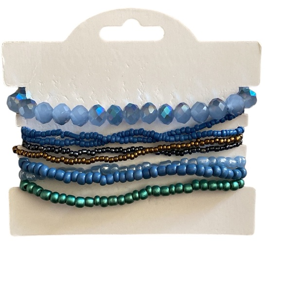 NEW beaded boho ankle bracelet set - Picture 5 of 5